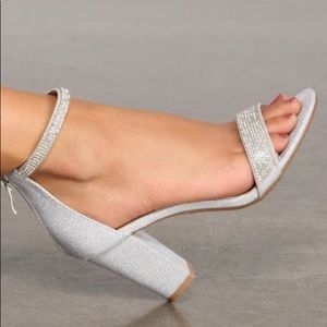 Silver Sparkly Windsor Heels